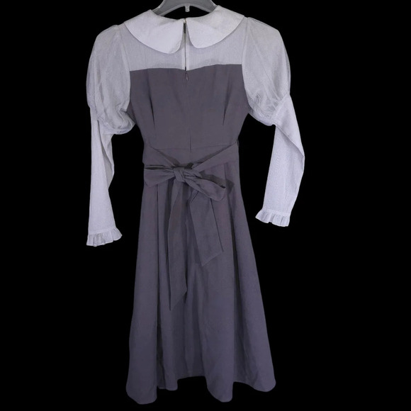 Titty & Co. Dress Size Medium Pearl‎ Buttons Peter Pan Collar Sheer Sleeves - Picture 2 of 10